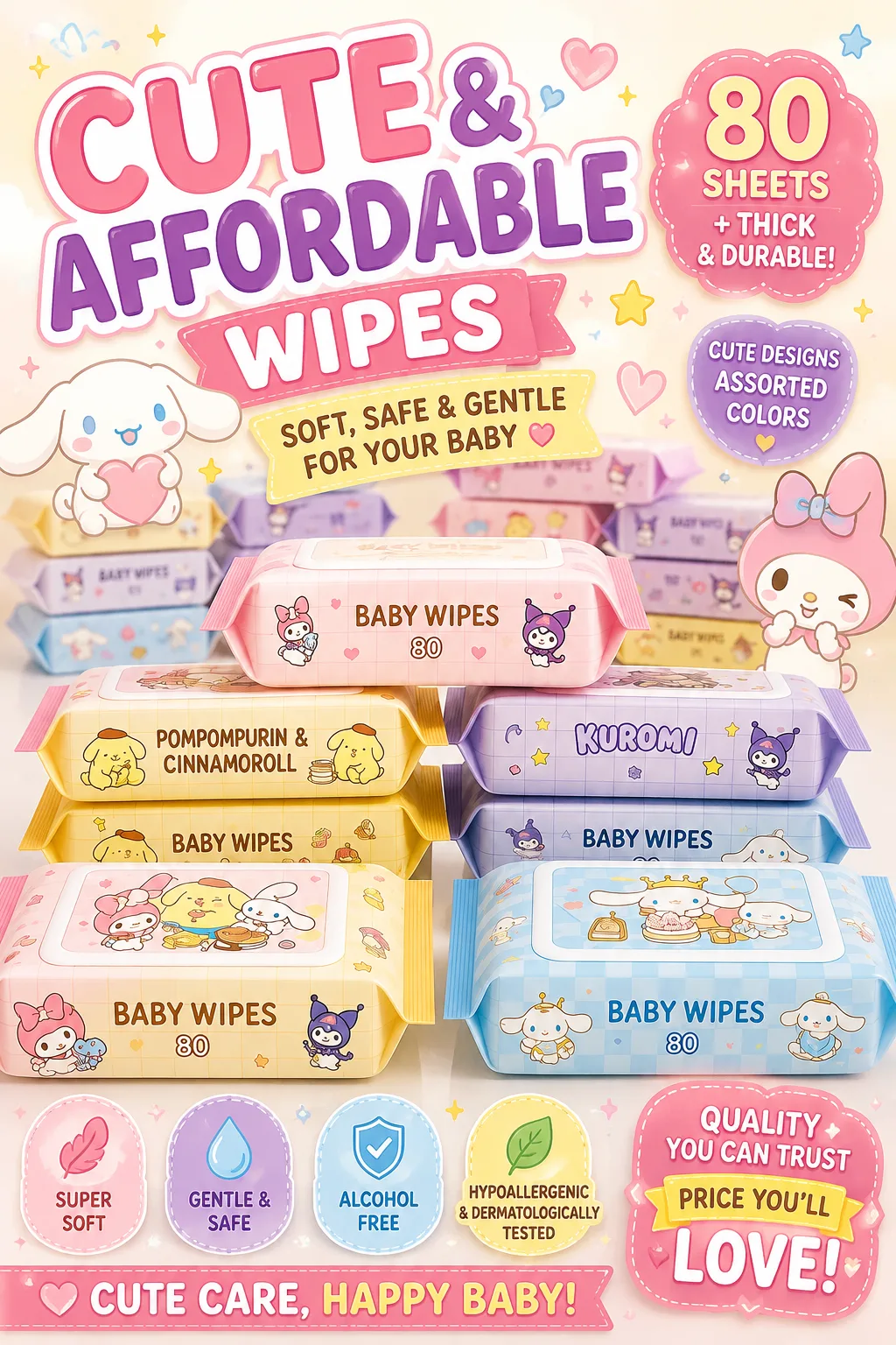 Keep your little one fresh and comfy with these adorable **baby wipes** ๐ Soft, gentle, and perfect for everyday baby care! ๐ถ๐ป๐ซง ๐ธ **80 sheets per pack** ๐ Cute assorted designs ๐ง Soft & gentle ๐ฐ Budget-friendly ๐ฟ Great for everyday use Perfect for moms who want **cute quality without breaking the budget!** ๐ฅฐ๐ ๐ Grab yours and choose your favorite color mommies! โจ *Follow Maycieโs affiliate journey for more cute & affordable baby findsโจ #babywipes #babyessentials #affordablewipes #budgetfriendly