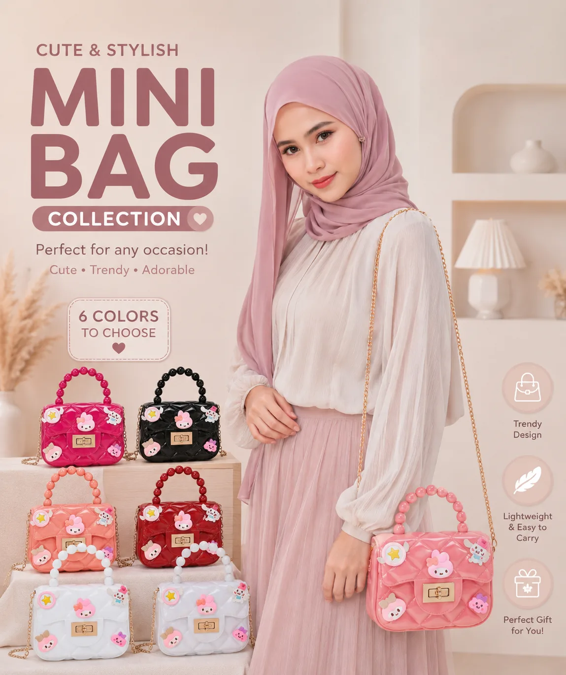 Β Cute & Stylish Mini Bag Collection πβ¨ Perfect for any occasion! Cute, Trendy & Adorable! π₯° π¨ 6 Colors to choose from! β
Trendy Design β
Lightweight & Easy to Carry β
Perfect Gift for you & your loved ones! π π Tap the pin to shop! Β Title: Cute Mini Bag β 6 Colors Available πβ¨