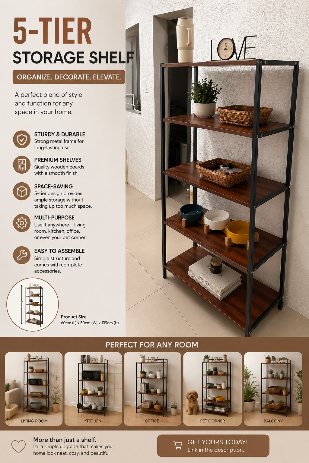 โจ Transform any empty corner into a stylish, organized space! โจ Looking for a shelf thatโs both beautiful and practical? This 3-Tier Industrial Storage Shelf is perfect for your home, office, apartment, or even a pet corner! ๐ค Modern wood finish ๐ค Sturdy metal frame ๐ก Great for plants, books, dรฉcor, kitchen essentials, coffee station, or pet supplies ๐ Space-saving design thatโs perfect for small areas โจ Easy to assemble A simple shelf can make your home look so much more organized and cozy. ๐ ๐ Grab yours today before it sells out! ๐ https://vt.tiktok.com/ZS9hD6EKo9ogJ-5aT0g/