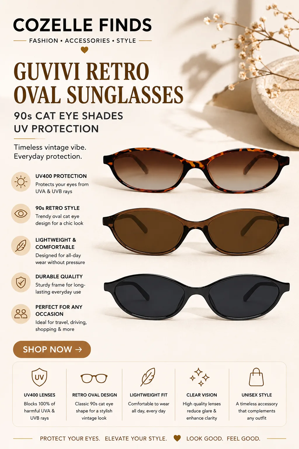 Bring back the 90s with a modern twist. πΆοΈ These slim retro sunglasses feature a sleek oval-inspired silhouette, lightweight construction, dark lenses, and UV400 protection. Perfect for beach days, vacations, brunch, travel, and effortless Y2K-inspired outfits.