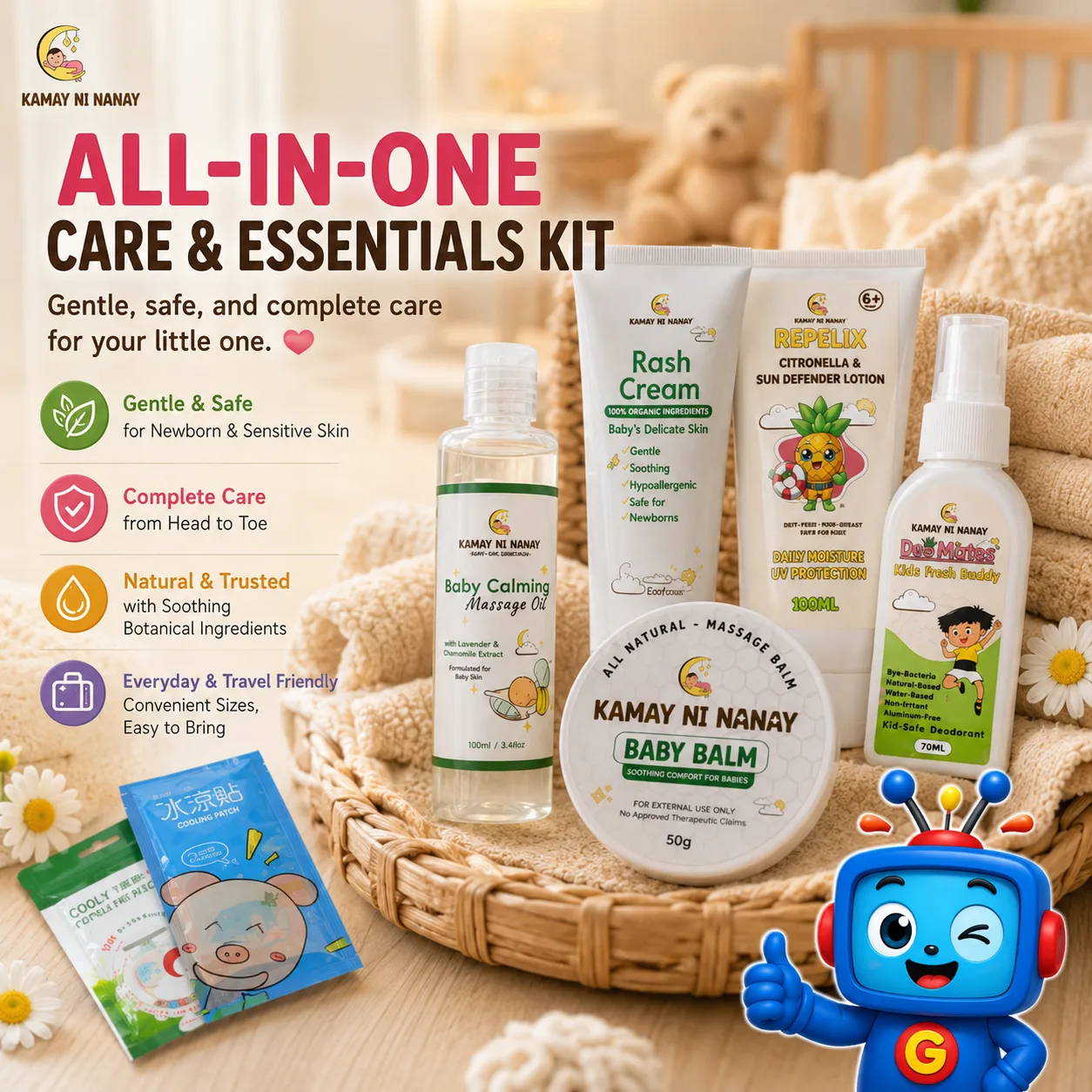 Looking for an easy way to keep baby-care essentials in one convenient set? 👶💛 The Kamay Ni Nanay All-in-One Care & Essentials Kit brings together practical everyday products for soothing, freshening, moisturizing, and on-the-go baby care. Great for keeping at home, bringing on trips, or giving as a useful gift to a new mom. Tap to check the complete set and see what’s included.